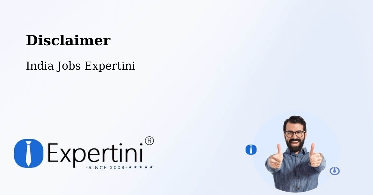 Disclaimer – Vellore - India Jobs Expertini